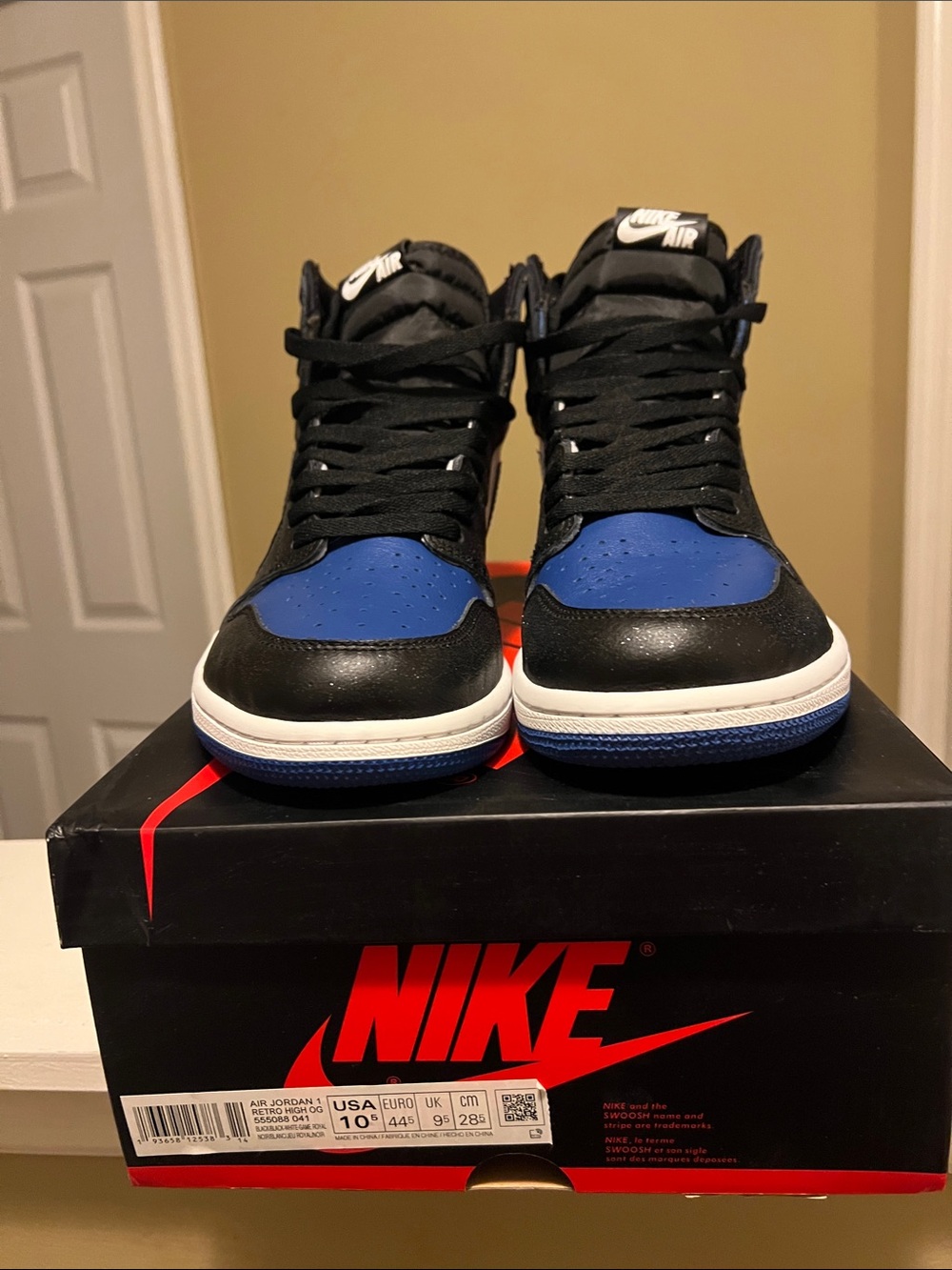 Nike Men’s Air Jordan 1 Retro High OG - Black/Blue
